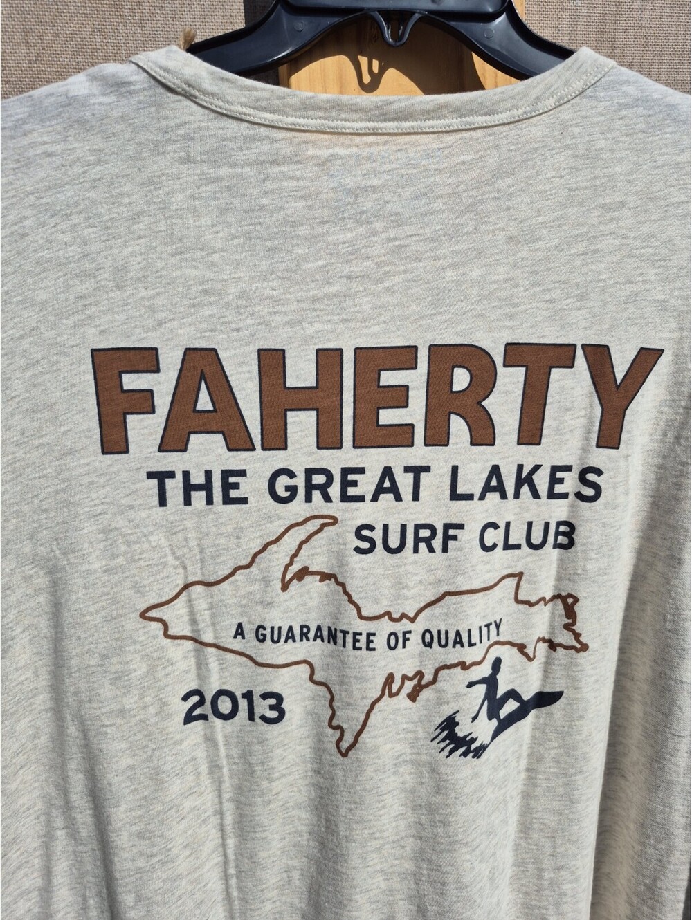 New Faherty Sunwashed Regenerative Graphic Tee - Island Dune Heather XXL 2XL $78